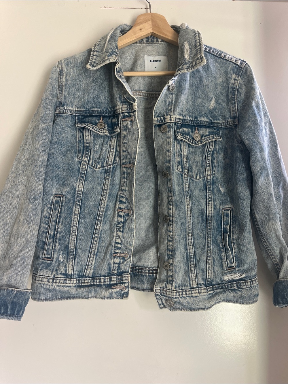 Old Navy Faded Blue Denim Trucker Jacket